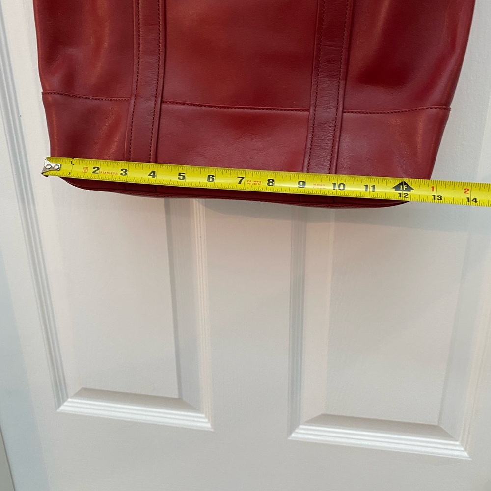 Vintage Coach Red Leather Tote - NWOT - Picture 8 of 10